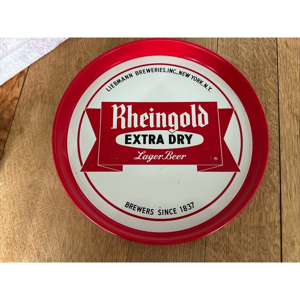 Vintage Rheingold Aluminum Beer Tray Liebmann Breweries, New York, NY 12"